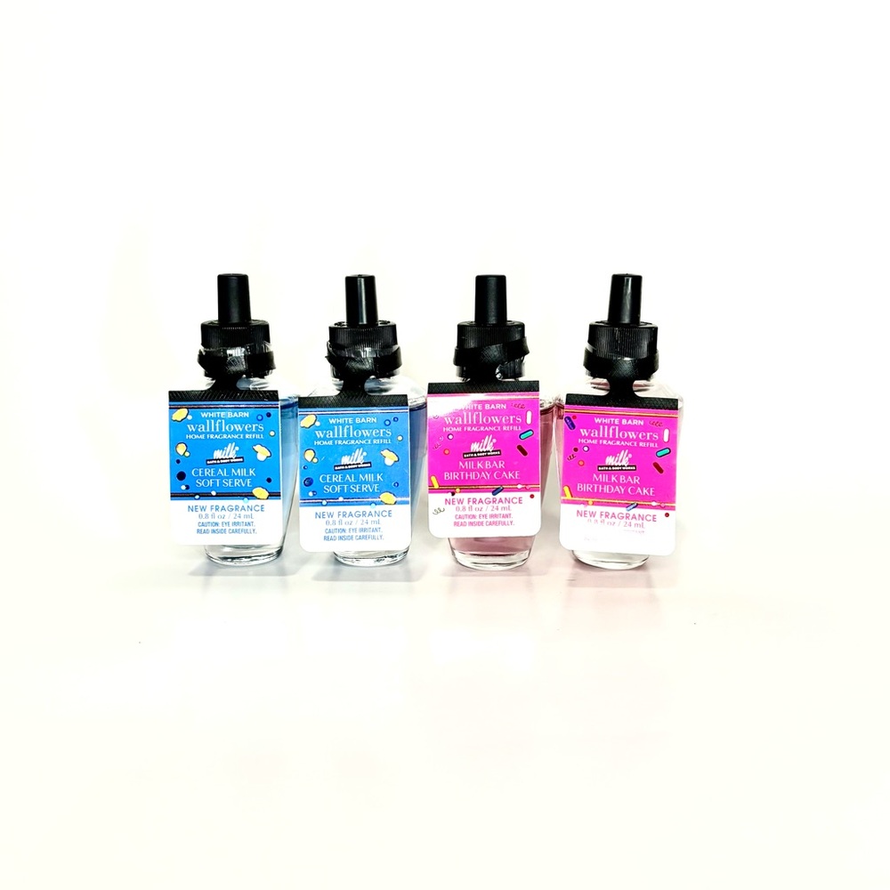 Bath & Body Works Milk Bar Wallflower Refill Bundle 4 Cereal Milk Birthday Cake